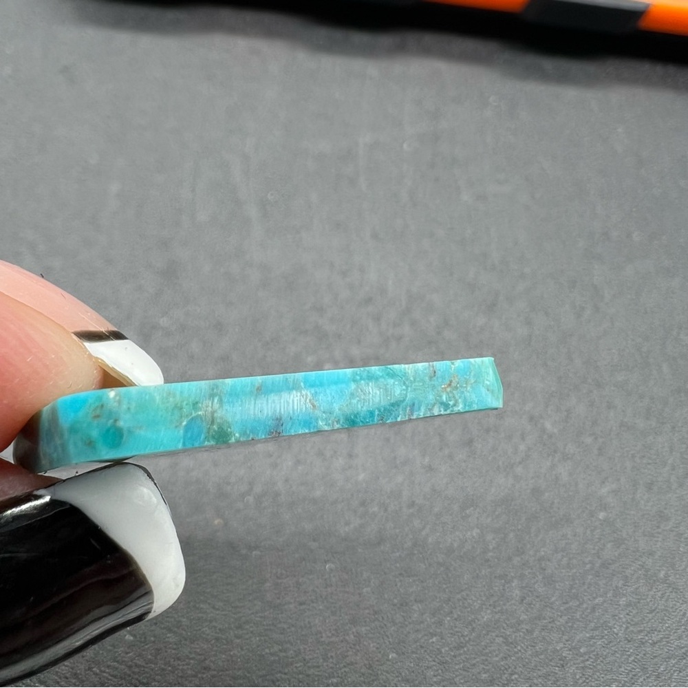 Composite Turquoise Rectangular Cabochon Blue Mos… - image 2
